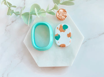 Curvy Square Shaped Polymer Clay Cutter | Fondant Cutter | Cookie Cutter in Round Centre Accent